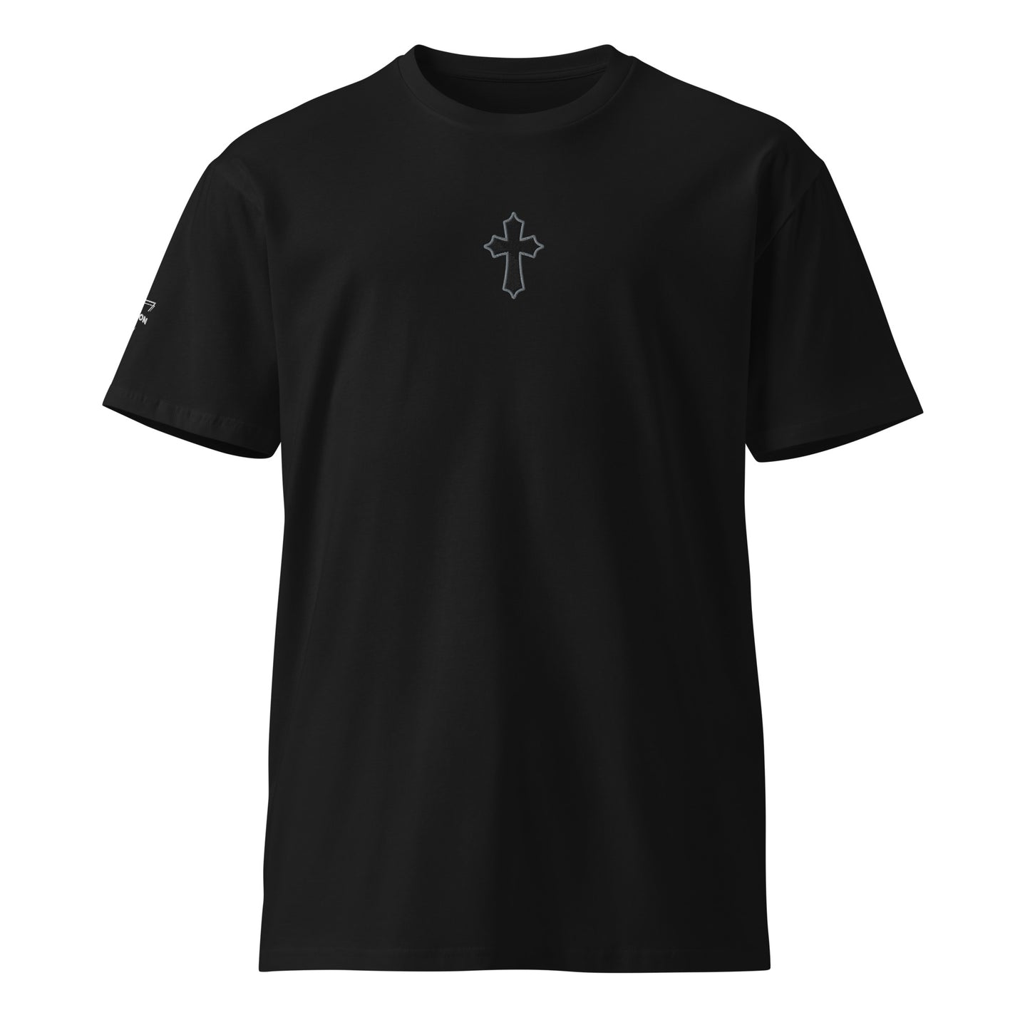 Embroidered Omotion In God I Trust T Shirt