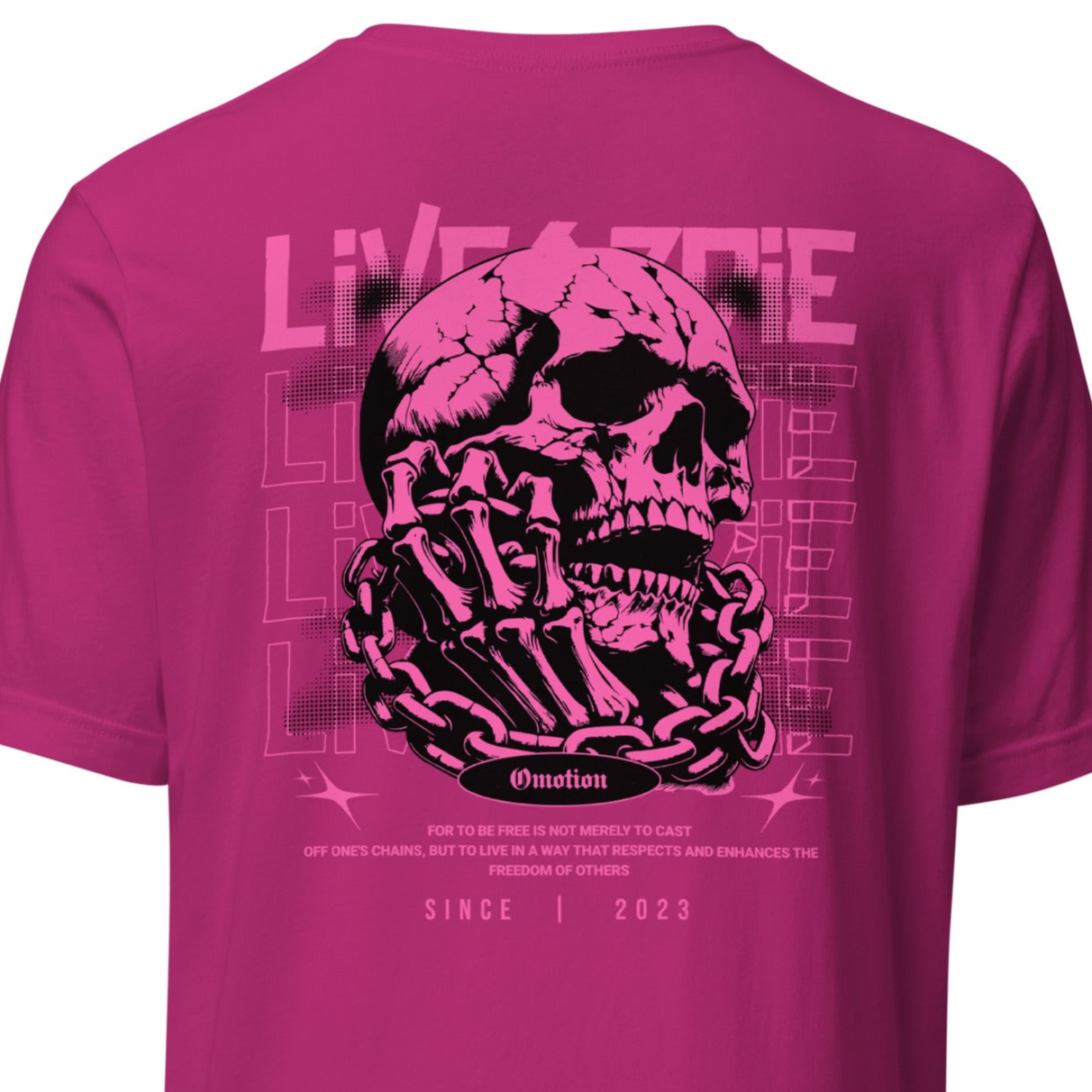 Live or Die Embroidered T shirt