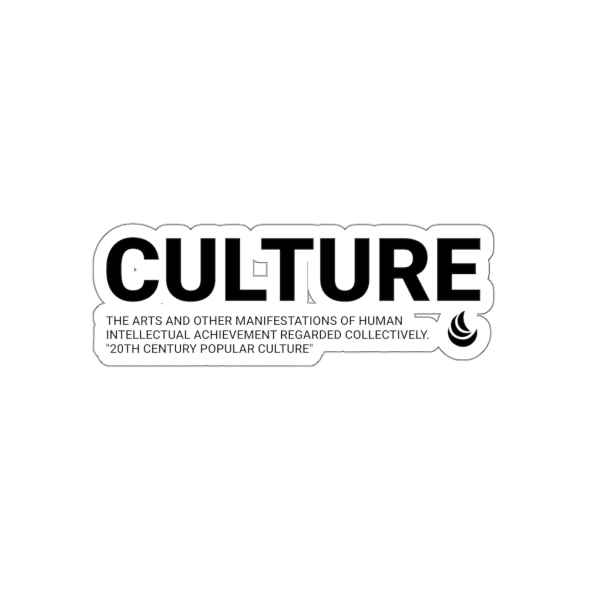 Culture Minimalistic Sticker