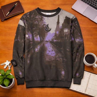 "On My Own" Moonlit Creepy Gothic Street Sweatshirt