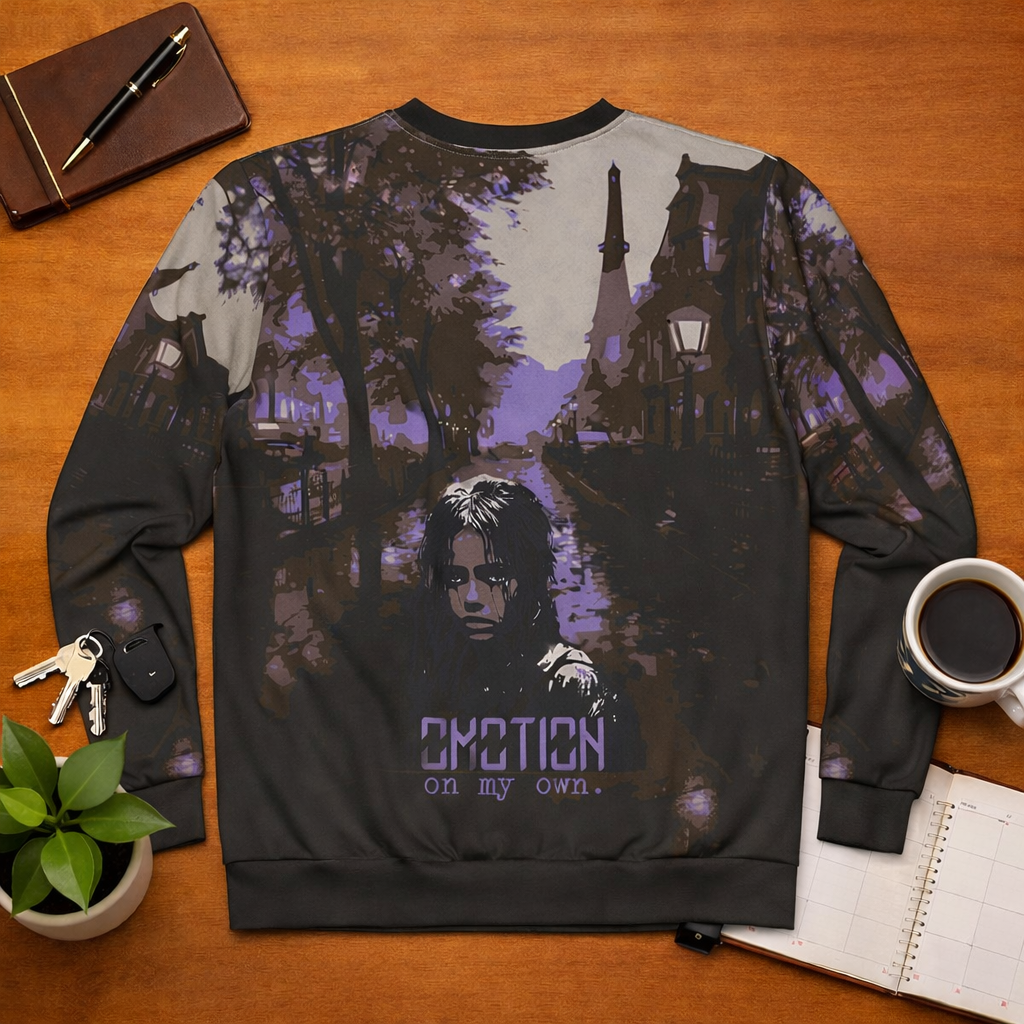 "On My Own" Moonlit Creepy Gothic Street Sweatshirt