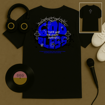 Embroidered Omotion In God I Trust T Shirt