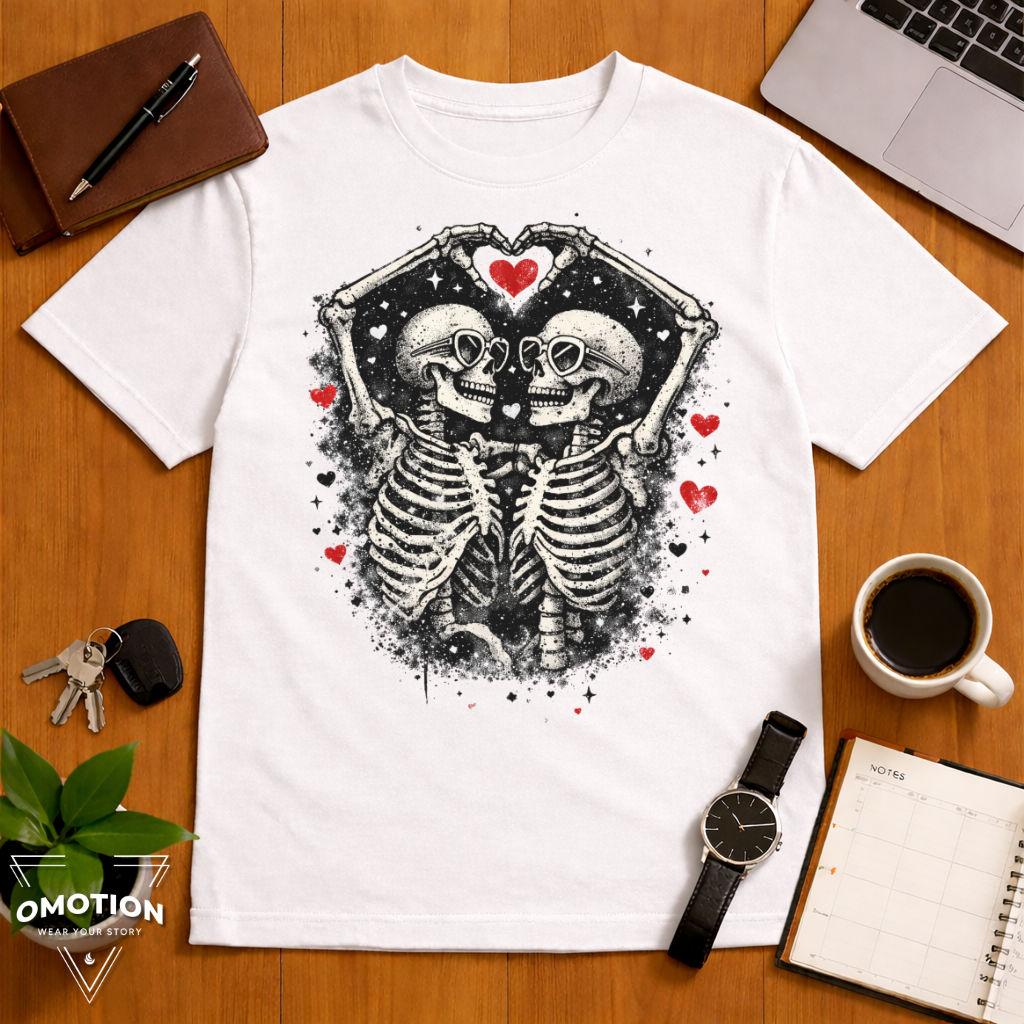 Skulls Heart T Shirt
