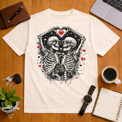 Skulls Heart T Shirt