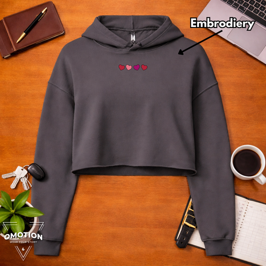 Full of Heats Valentine Crop Hoodie