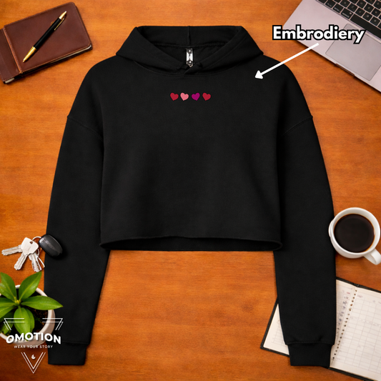 Full of Heats Valentine Crop Hoodie