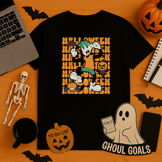 Halloween Zombie Cartoon T Shirt