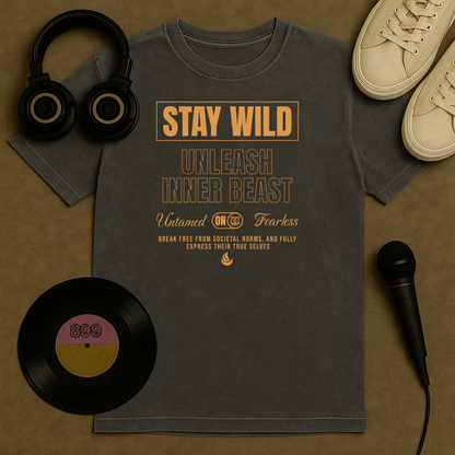 Stay Wild Heavy Cotton T Shirt