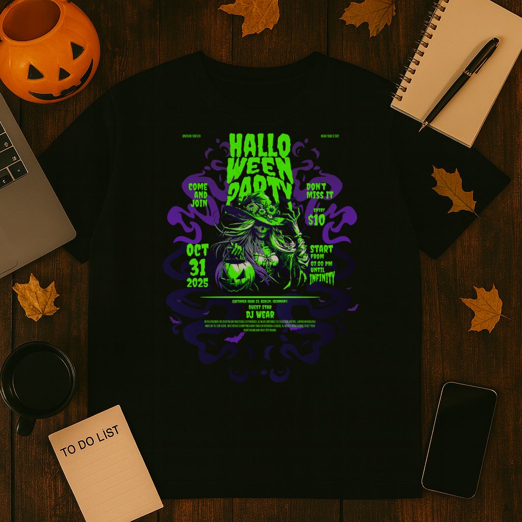 Halloween Party Flyer T Shirt