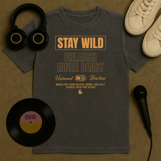 Stay Wild Heavy Cotton T Shirt